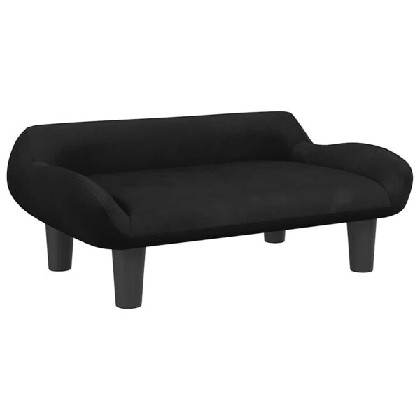 vidaXL Canapé pour enfants noir 70x40x24 cm velours
