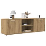 vidaXL Meuble TV chêne artisanal 120x34x37 cm bois d'ingénierie