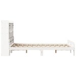 vidaXL Lit bibliothèque sans matelas blanc 135x190 cm bois pin massif