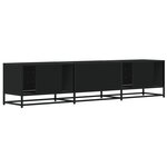 vidaXL Meuble TV noir 180x35x41 cm bois d'ingénierie