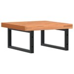 vidaXL Étagère de vasque murale acier et bois massif de hêtre