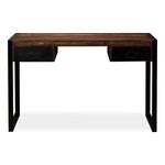 vidaXL Bureau avec 2 tiroirs Bois de récupération massif 120x50x76 cm