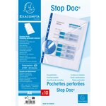 Sachet de 10 poch perfo Stop Doc EXACOMPTA