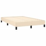 vidaXL Sommier à lattes de lit avec matelas crème 120x190 cm tissu
