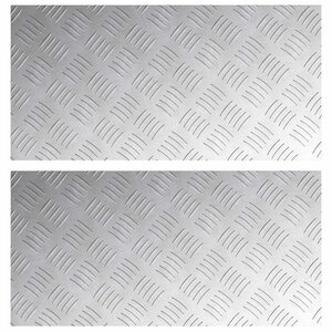 vidaXL Plaques à damier 2 Pièces Argent 60 x 30 cm Aluminium