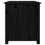 vidaXL Table basse Noir 71x49x55 cm Bois massif de pin