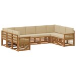 vidaXL Ensemble de canapés d'extérieur 7 pc Naturel