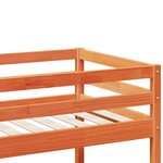 vidaXL Lit superposé cire marron 75x190 cm bois de pin massif