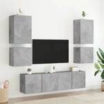 vidaXL Meubles TV muraux 2 Pièces gris béton 40 5x30x40cm bois ingénierie