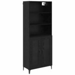 vidaXL Haut Armoire Chêne noir 69 5 x 34 x 180 cm Bois d'ingénierie