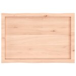 vidaXL Dessus de table bois massif non traité bordure assortie