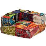 vidaXL Pouf modulaire à 4 places Patchwork Tissu