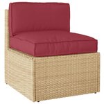 vidaXL Set de coussins de palette 2 Pièces Crème Tissu Oxford