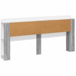 vidaXL Cabinet de Tête de Lit Sonoma gris Bois d’ingénierie