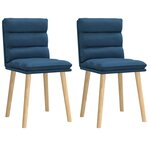 vidaXL Chaises à manger lot de 2 bleu tissu
