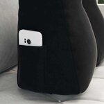 vidaXL Coussin de Dos Noir 45 x 24 x 50 cm Velours