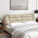 vidaXL Coussin de tête de lit Hvar crème 200 cm tissu