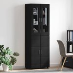 vidaXL Haut Armoire FLORIN Noir 60 x 35 x 182 cm Bois d'ingénierie