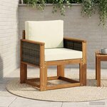 vidaXL Sofa de milieu extérieur Bois d'Acacia Massif Naturel