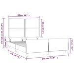 vidaXL Cadre de lit sans matelas bleu 140x190 cm tissu