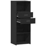 vidaXL Buffet haut noir 45x42 5x124 cm bois d'ingénierie