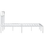 vidaXL Cadre de lit métal avec tête de lit blanc 183x213 cm