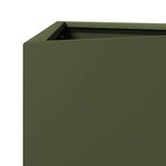 vidaXL Jardinière vert olive triangulaire 30x26x75 cm acier