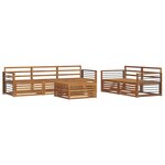 vidaXL Ensemble de canapés d'extérieur 6 pc Naturel