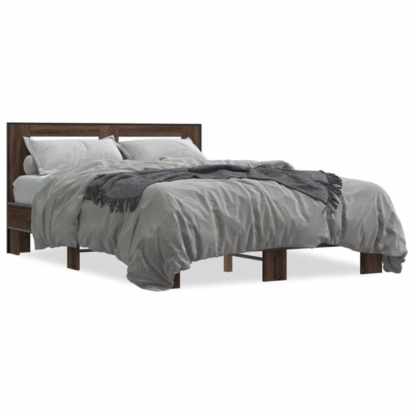 vidaXL Cadre de lit sans matelas chêne marron 120x190 cm