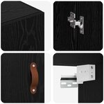 vidaXL Meuble mural Chêne noir 69 5 x 34 x 90 cm Bois d'ingénierie