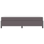 vidaXL Cadre de lit avec matelas Gris 90 x 200 cm tissu