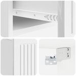 vidaXL Cabinet de chevet Blanc brillant 49 x 34 5 x 20 cm