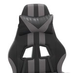 vidaXL Chaise de jeu Noir et gris Similicuir