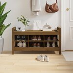 vidaXL Banc d'entrée Marron miel 110x40x60 cm Bois de pin massif