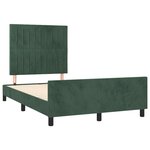 vidaXL Cadre de lit avec tête de lit vert foncé 120x190 cm velours