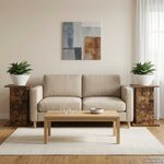 vidaXL Support de Plante 2 pc Chêne fumé 30 5 x 30 x 43 cm