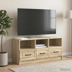 vidaXL Meuble TV Chêne Sonoma 102 x 34 5 x 47 cm Bois d'ingénierie