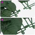 vidaXL Écran de balcon avec feuilles vert foncé 600x150 cm