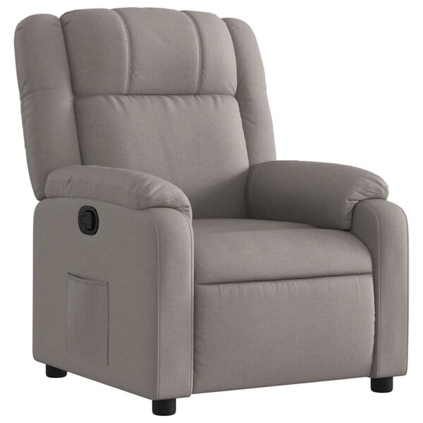 vidaXL Fauteuil inclinable Taupe Tissu