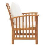 vidaXL Chaises de jardin avec coussins lot de 2 Bois d'acacia massif