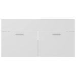 vidaXL Ensemble de meubles de salle de bain 2 Pièces Blanc Aggloméré