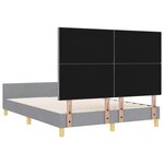 cadre de lit vidaXL Gris clair 160x200 cm Tissu