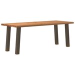 vidaXL Table à manger marron clair bois de chêne massif rectangulaire