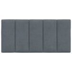 vidaXL Coussin de tête de lit Hanko gris foncé 100 cm velours