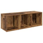 vidaXL Ensemble meuble TV 2 Pièces Bois Ancien 107 x 35 x 37 cm