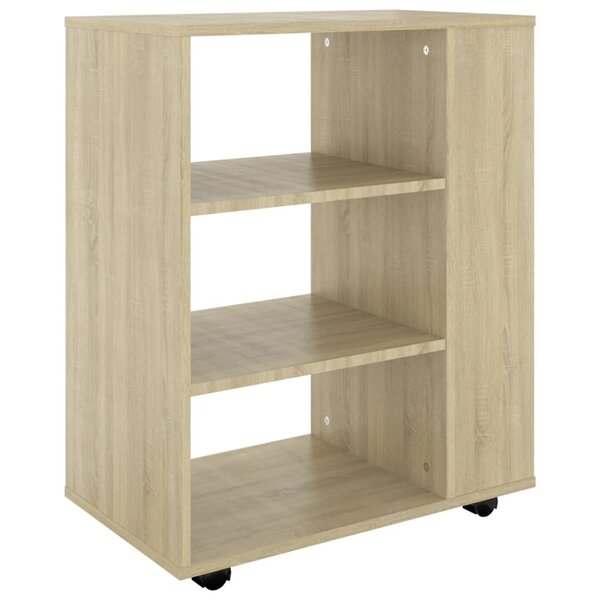 vidaXL Armoire à roulettes Chêne Sonoma 60x35x75 cm Bois d’ingénierie
