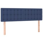 vidaXL Sommier à lattes de lit avec matelas LED Bleu 140x200 cm Tissu