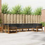 vidaXL Ensemble de canapés d'extérieur 7 pc Naturel et Anthracite