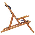 vidaXL Chaises de plage pliables lot de 2 bleu tissu