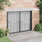 vidaXL Auvent de porte Gris 400x100 cm Polycarbonate